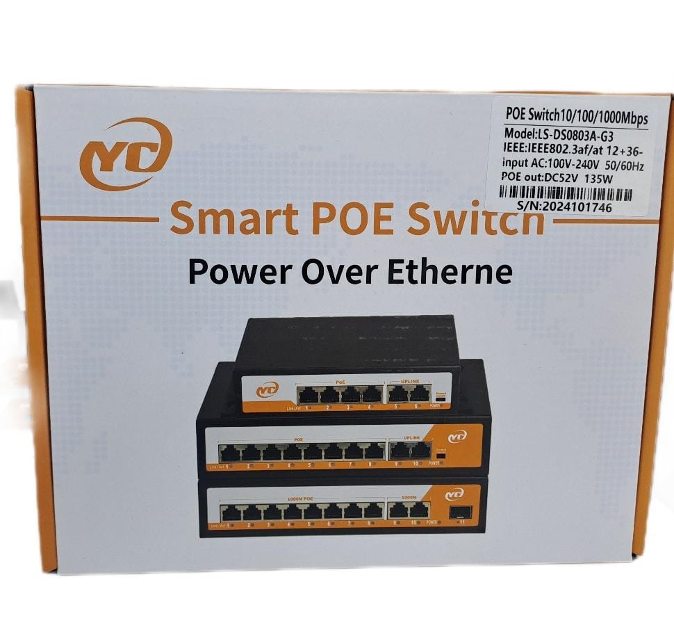 SWITCH YC POE 8PORT 10/100/1000