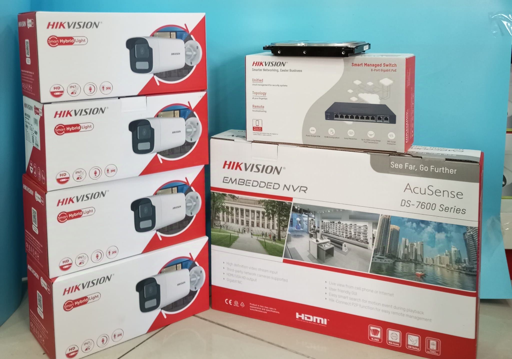 عرض 4mp Ip 2CD1T43G2 hikvision  ملون مع صوت	