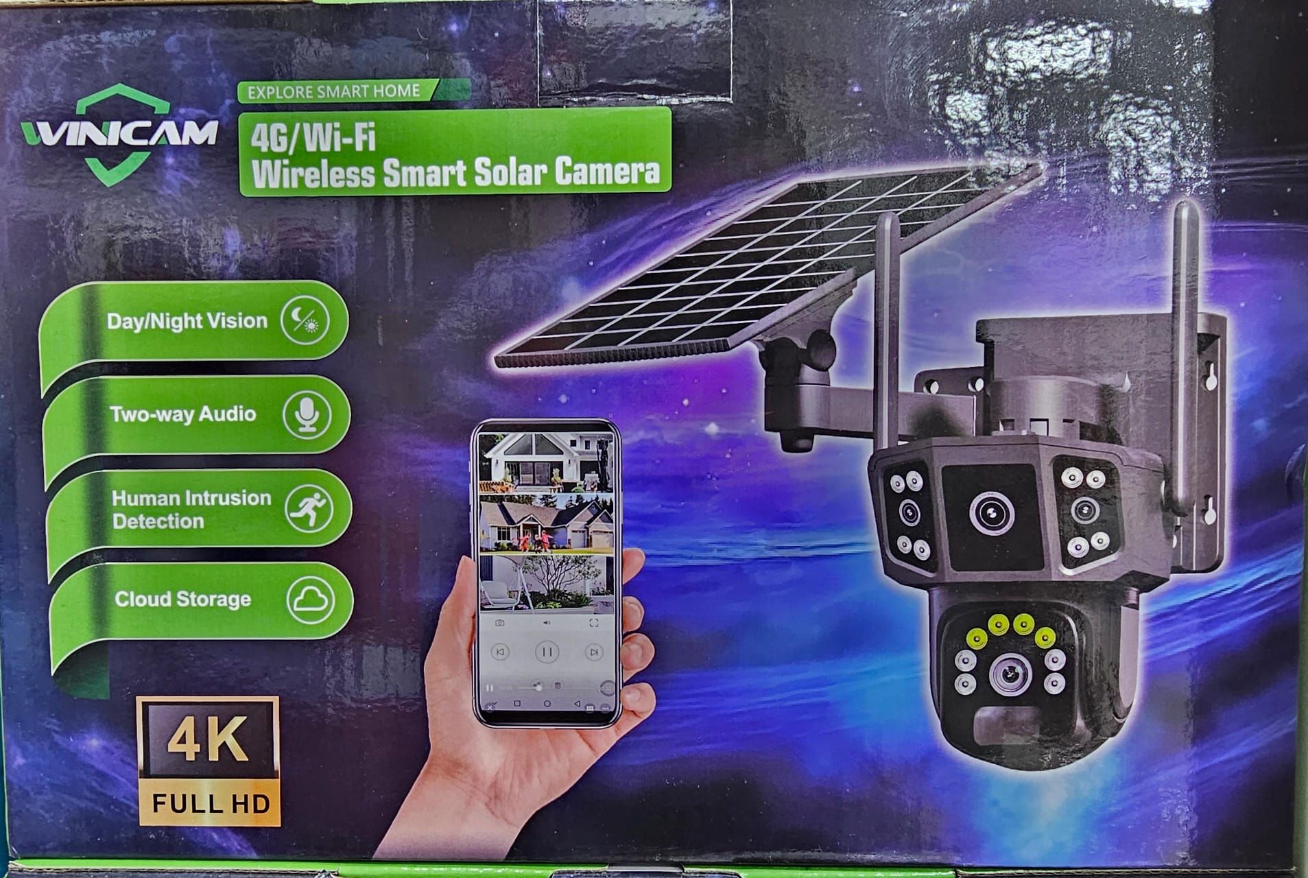 كاميرة طاقة شمسية على شريحة 4G Smart Camera 